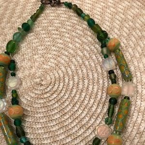 Funky Boho necklace insurgent chunky beads